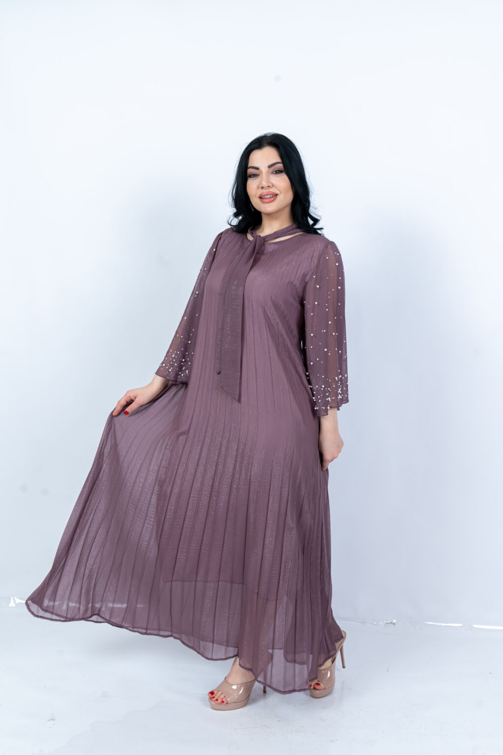 جلابية تطريز كم 25070