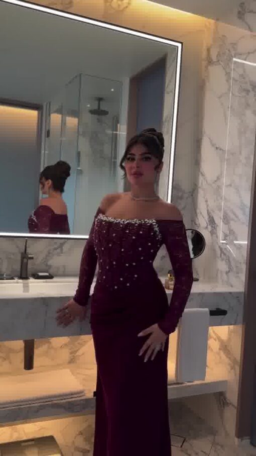 ⁦فستان سهرة نبيتي دانتيل⁩ - الصورة ⁦4⁩